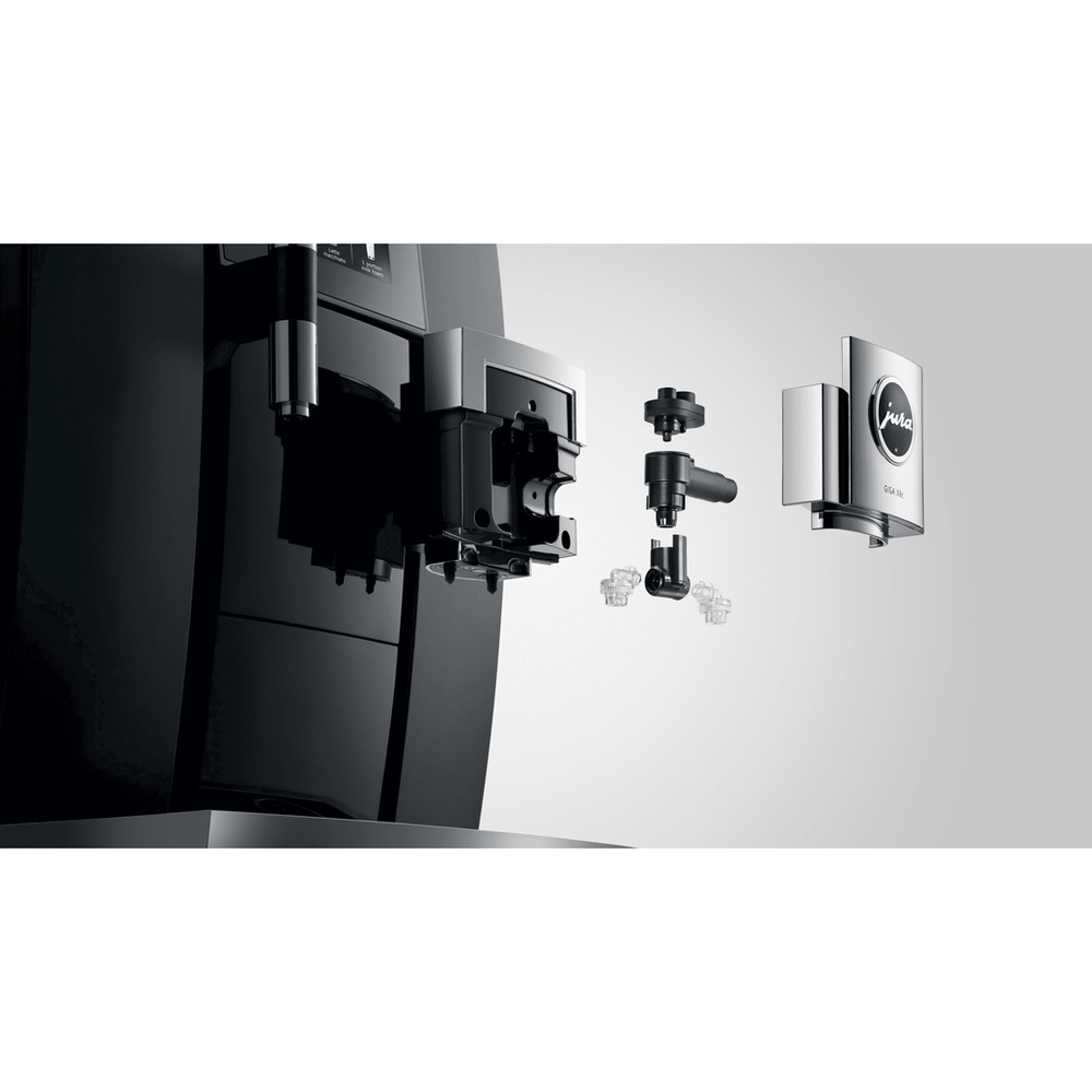 JURA GIGA X8c – de beste volautomatische koffiemachine voor professioneel gebruik, met nieuw binnenwerk, robuuste combi-uitloop en intuïtieve touch display. Inclusief gratis dealerpakket.