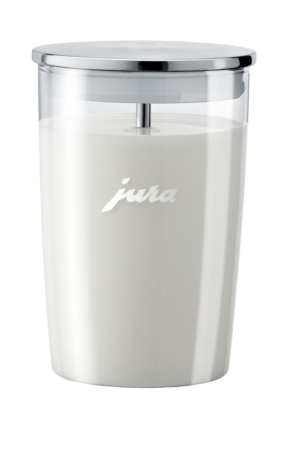 JURA Glazen Melkhouder - 0,5 Liter - makkelijk te bewaren in de koelkast - easy plug met jouw JURA