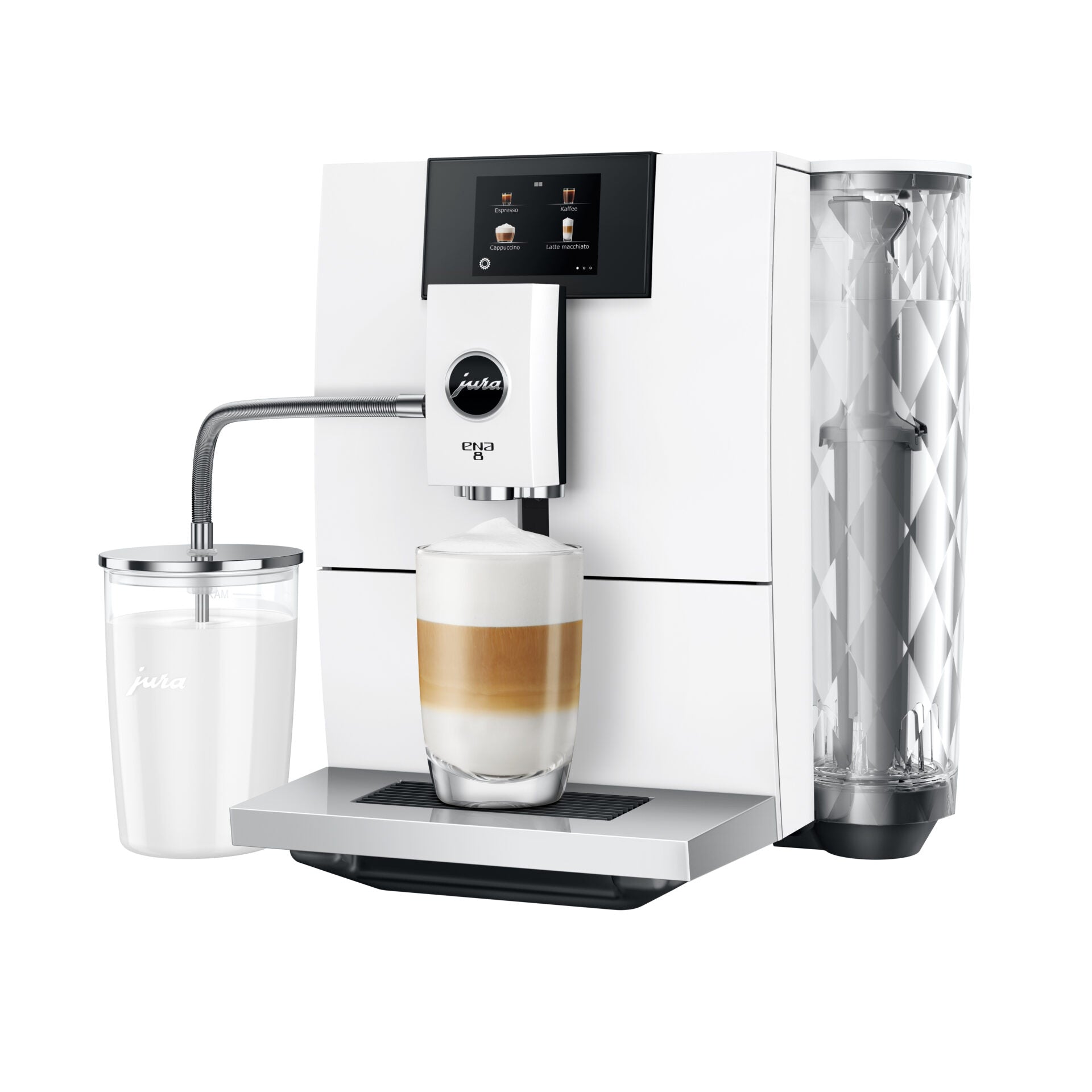 JURA Glazen Melkhouder - 0,5 Liter - makkelijk te bewaren in de koelkast - easy plug met jouw JURA