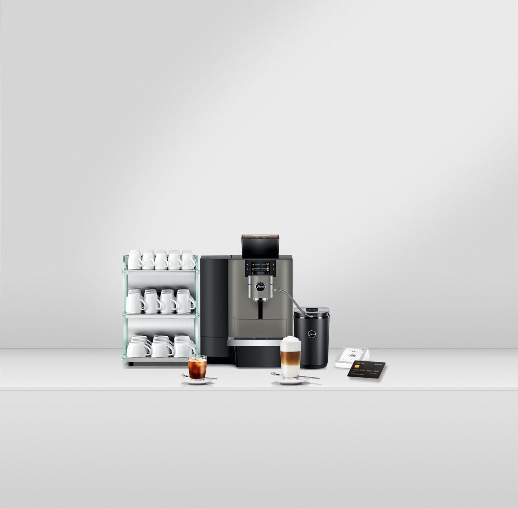 JURA X10 Dark Inox koffiemachine - Beste volautomatische koffiemachine met 36 koffiespecialiteiten, inclusief Cold Brew en One-Touch Lungo-functie voor professioneel gebruik.