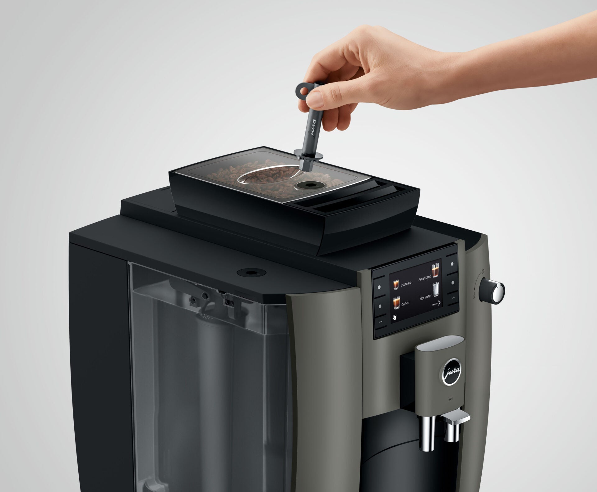 JURA W4 Dark Inox + Workshop branderij +Proefpakket - 11 jaar officiële JURA dealer