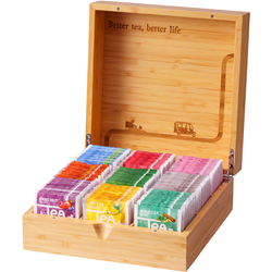 Tea of Life theekist bamboe 9 vaks zonder inhoud