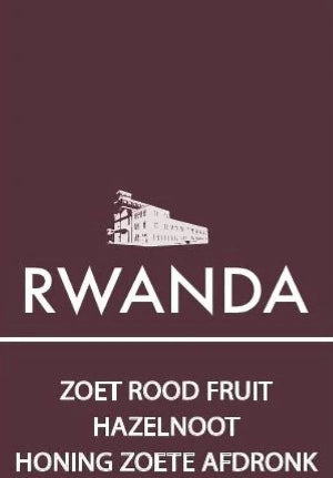 Specialty coffee Rwanda Rushashi Minazi Natural met zoete tonen van aardbeien, rode druiven, hazelnoot en honing. Koffie aanbieding: 5+1 kilo gratis. Ambachtelijk gebrande koffiebonen uit Veghel, perfect voor koffieliefhebbers.