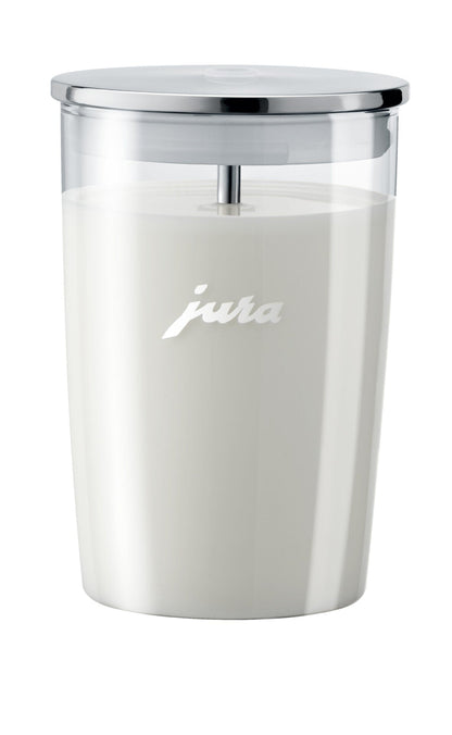 JURA Glazen Melkhouder - 0,5 Liter - makkelijk te bewaren in de koelkast - easy plug met jouw JURA